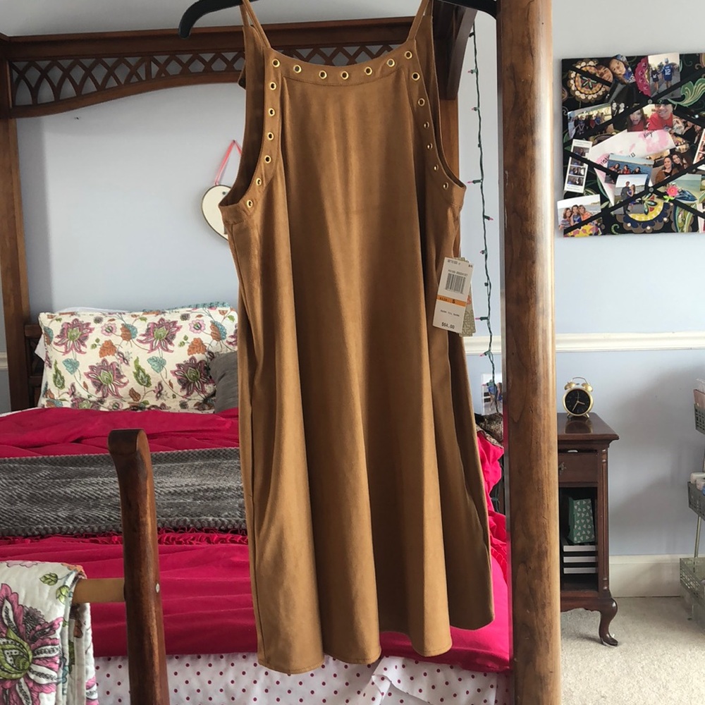 Brown Suede Dress